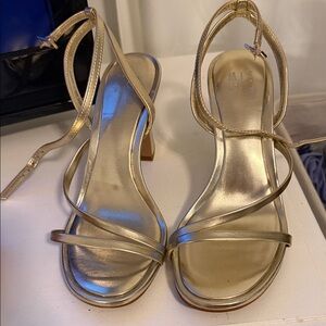 Mix No. 6 Gold Strappy Heels